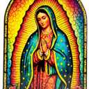 TALPGOD Our Lady of Guadalupe Stand Catholic Ornament Statue  Virgin Mary Statue Acrylic Tabletop Dcor for Home Altar & Desk, Christian Gift for Women & Men