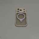 for iPhone 17 Pro Case for Women Girls with Stand,Compatible with MagSafe,Camera Control,Full Camera Protection, Cute Wave Magnetic Phone Case for iPhone 17 Pro,Stone