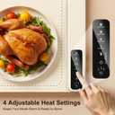 Warming Mat for Food Electric Food Warming Tray for Buffet withFast Heating Mat with Timer and 4 Heat Levels, Portable Rollable Food Warming Mat for Countertop Portable Heating Pad for Parties Family (White)