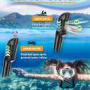 Snorkeling Gear for Adults, Adult Snorkel Set with Panoramic Anti-Leak and Anti-Fog Tempered Glass Snorkel Mask, Dry Top Snorkel, Snorkle Mask Set Adult with Mesh Bag Ear Plug for Snorkeling