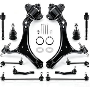 AUTOKAY Front Left Right Lower Control Arm Suspension Kit Fits for Honda Accord 2013 2014 2015 2016 2017 with Ball Joints and Tie Rod End RE#k750651 k642517 k642509 k750650 Passenger&Driver Side