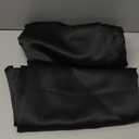 RYB HOME Bedroom Blackout Curtains 45 inches Length - Black Curtains Light UV Block Insulated Energy Saving Drapes for Bedroom Dining Living Room, 42 x 45 inches Long, Black, Set of 2