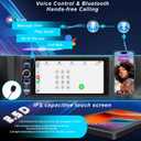 6.8" Single Din Car Stereo with Wireless Apple CarPlay Android Auto, Car Radio with 1280 * 600 IPS Touchscreen,Bluetooth 5.2, FM Radio,Dual USB Ports,Type-C Quick Charge, Backup Camera, EQ Subwoofer