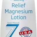 Seven Minerals Magnesium Lotion for Sleep, Soothing Relief & Relaxation - Highly Concentrated Magnesium for Better Sleep, Feet & Joint Care. Non-Greasy Lotion with Skin Friendly Ingredients - 8 fl oz