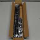 Curtain Rods for Windows 48 to 84-92 inch, 5/8" Matte Black Curtain Rod, Stainless Steel Small Curtain Rods for Bedroom, Living Room, Kitchen, Farmhouse, Outdoor Curtain rod Black