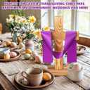 Qunclay 11.8" Standing Rustic Pine Wood Cross Decor, Religious Tabletop Centerpiece with Ribbon, He Is Risen Decoration for Home, Church, Baptism, Communion, Lent, Easter(Purple,1 Pcs)