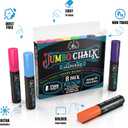 LANA & LUCA Jumbo Liquid Chalk Markers Square Tip - Bold Color Chalk Board Marker for Chalkboards, Windows, Signs, Blackboards - 15mm Tip (8 Pack)