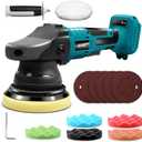 ZUYIYI Cordless Buffer Polisher for Makita 18V Battery, 5 Inch Orbital Polisher, 3 Variable Speed, Car Buffer Waxer Kit for Car Boat Detailing, Polishing, Scratch Removing (NO Battery Included)