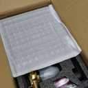 Black Shower Faucet Single Function Trim Kit with Rough-in Valve Set Bath Rainfall Shower System 8inch Square Stainless Steel Metal Shower Head