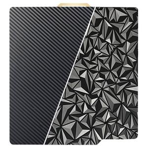 Bambu 3D Printer X2D P1S P2S Build Plate for Bambu X1C/X1/X1E/P1P/P1S/A1/P2S/X2D,257x257mm Bambulab Double Sided Spring Steel Build Plate Flexible Sheet(Diamond+Carbon Fiber)