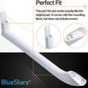 BlueStars 5304486359 5304506469 Refrigerator Door Handle Set - Compatible with Frigidaire Freezers - Replace Parts 5304504507, 242059501, 242059504 - Pack of 2 (White)