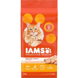 IAMS Proactive Health Dry Cat Food, Healthy Cat Food Dry Recipe for Adults, with Chicken 7 lb. Bag (EXP 07/18/27)
