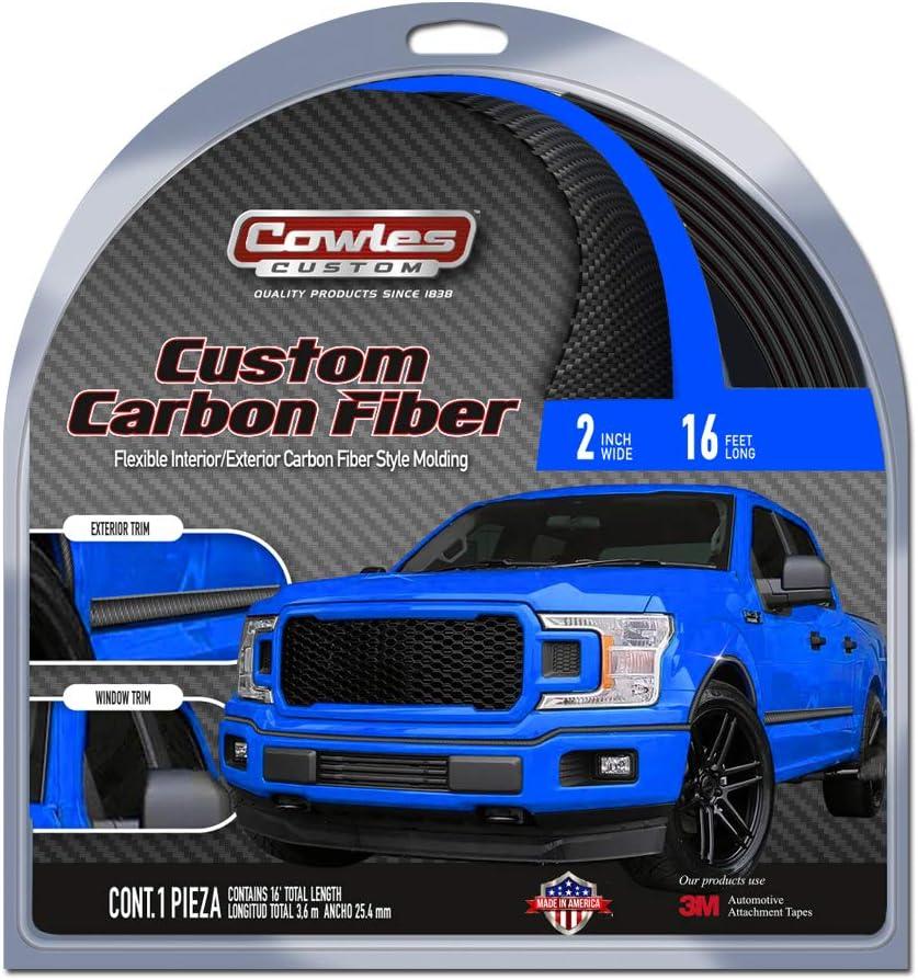 Cowles S38905 Custom Carbon Fiber Style Molding for Trucks and SUVs (2 in by 16 ft, Black)