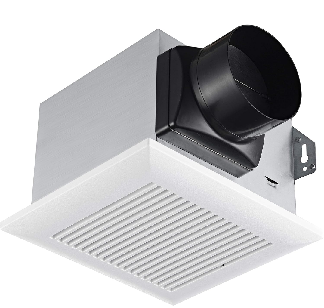 Tech Drive Very-Quiet 80 CFM, 1.5 Sone No Attic access Needed Installation Bathroom Ventilation and Exhaust Fan
