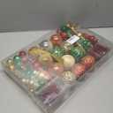 92ct Christmas Tree Decoration Set - Shatterproof Christmas Baubles with Strings for Wreath, Garland & Party Decoration, Red-Green
