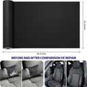 Leather Repair Patch Tape Kit, Self Adhesive Leather Repair for Furniture, Couch, Sofa, Car Seats,Office Chair,Vinyl Repair Kit.60inx16in (Black-Litchi Grain)