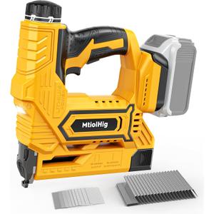Cordless Brad Nailer 2-in-1 Compatible with Dewalt Battery, 5/8 to 1-1/4 Inch 18 Gauge Nail Gun with 2000 Nials for Wood Carpentry, Brushless, 2 Mode, Tool Only, 5.9LBS