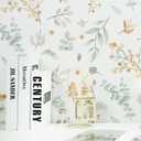 5 x Hopepak 17.3''x78.7'' Peel and Stick Wallpaper Leaf Floral Contact Paper Vintage Removable Self Adhesive Wall Paper Waterproof Vinyl for Bedroom Bathroom Living Room Cabinets (Yellow and Green)