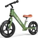 Toddler Balance Bike 12 No Pedal Training Bicycle for Kids 24 Months to 5 Years Tool-Free Adjustments Seat and Handlebar Best Gift for 2 3 4 5 Boys Girls | No Pedal, Training Bicycle, for Kids, Seat and Handlebar, Best Gift (Green)