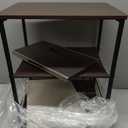 SIMPLE HOUSEWARE 2 Tier Night Stands Dresser for Bedroom Organizer Drawer Storage Tower, Brown