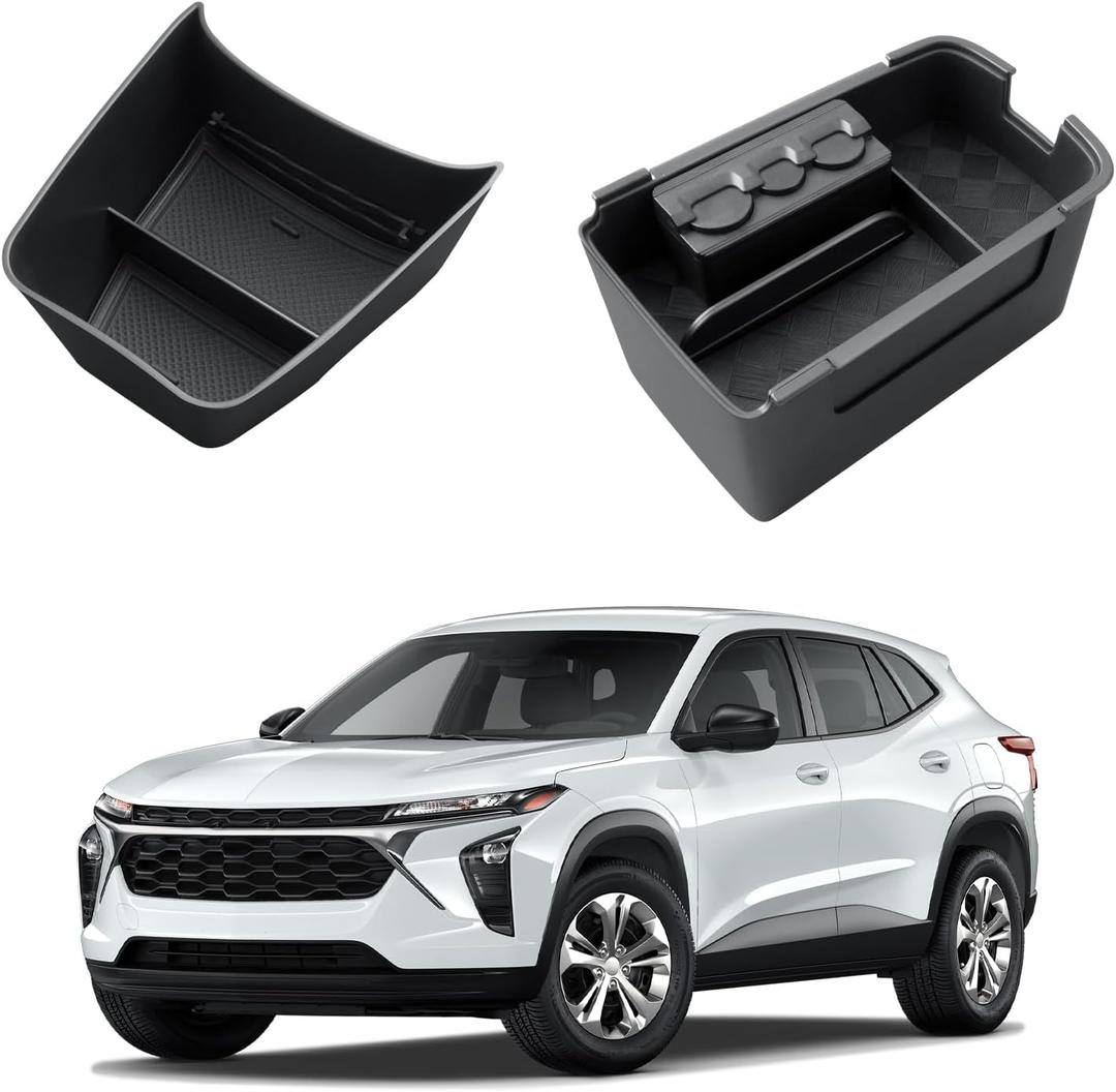ECOZEN 2025 Trax Center Console Organizer - for 2024-2025 Chevy Trax Double-Layer Center Console Organizer & Center Console Middle Organizer Tray for 2024 2025 Trax(LS/1RS/LT/2RS/Active) Accessories