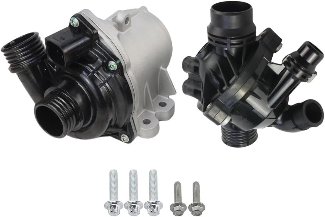MUNIK 11517632426 Electric Engine Water Pump & Thermostat for BMW 1 3 5 6 7 X3 X4 X5 X6 Z4 Series 335i 535i 640i xDrive 740Li xDrive35i M40i xDrive40is/35is Replace# 11517588885 11537601158 0711990540