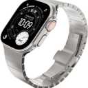 [RECOMMENDED by NYT Wirecutter] Stainless Steel Band Compatible for Apple Watch Band Ultra 3/2/1 49mm Series 11/10 46mm/42mm Series 9/8/7 45mm/41mm Series SE/6/5/4 44mm/40mm Series 3/2/1 42mm/38mm (Titanium)