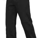 JMIERR Mens Baggy Jeans Stretch Casual Loose Fit Jeans Streetwear Denim Pants (Black, M)
