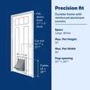 PetSafe Extreme Weather Aluminum Dog Door for Exterior Doors - Energy Efficient - 3 Flaps for Insulation - for Large Dogs
