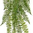 Hollyone Artificial Fern Hanging Plants Potted Fake Boston Ferns Ivy Vines Hanging Wall Plants Realistic Faux Ferns Greenery Plants for Wall Outdoors Indoors Home Office Garden Patio Decorations