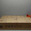 Nathan James Bailey 19 in. Boucle Dining Chair, Upholstered Side Chair with Natural Woven Rattan Back and Solid Wood Legs, Light Brown