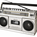 Retro Classic 80s Style Portable Boombox with Cassette Player Recorder, AM/FM/SW1/SW2 Radio, Bluetooth, USB/Micro SD Slots, Headphone Jack, 24W Dual Full-Range High Bass Speakers
