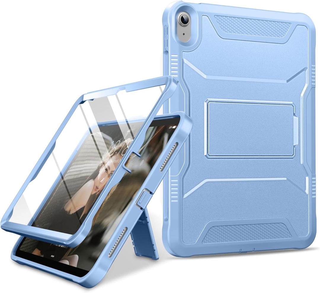 DTTO Case for iPad (A16) 11th Generation 11-Inch 2025, iPad 10th Generation 10.9-Inch 2022, Durable Shockproof Full Body Protective Cover with Built-in Screen Protector, Light Blue
