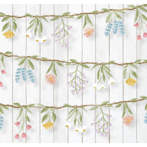 Wildflower Party Garland
Banner Floral Party Decorations for Enchanted Garden Woodland Theme Picnic Bridal Shower Wedding Birthday Baby Bloom Fairy Tea Cottagecore Whimsical Decor