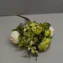 Duovlo Fake Flowers Vintage Artificial Peony Silk Flowers Wedding Home Decoration,Pack of 1 (New Green)