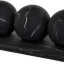 Creative Scents Black Marble Look Home Decor Bowl and Orb Set - Coffee Table Decor for Living Room - Centerpiece Table Decorations for Dining Table, Kitchen Counter, Foyer - Elegant House Decoration