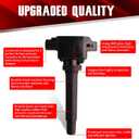 Set of 4 Ignition Coils UF656 PE2018100 Compatible with 2012-2018 Mazda 3, 2014-2017 Mazda 6, 2016-2018 Mazda CX-3, CX-9, CX-5 2.0L 2.5L L4 - Replaces H6T61271 GN10625 E1156 5C1894 C1837
