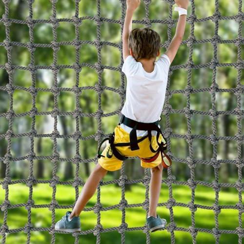 3.3' X 6.6' Nylon Playground Net, Heavy Duty Large Military Climbing Cargo Net, Kids Safety Protection Net, Rope Ladder, Swingset, for Kids & Adult, Indoor & Outdoor, Treehouse, Jungle Gyms …