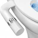 Ultra Slim Bidet Attachment for Toilet  Non-Electric Dual Retractable Nozzles  Self-Cleaning Spray, Easy DIY Installation, ABS Plastic, Fits Most Toilets, Eco-Friendly Hygiene Solution