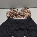 Blooming Jelly Womens High Waisted Bikini Set Gold Metal Two Piece Swimsuits Tummy Control Tie Knot 2026 Bathing Suits (X-Large, Leopard/Black)