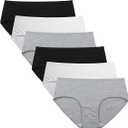 INNERSY Womens Underwear Cotton Hipster Panties 6-Pack, Size: M