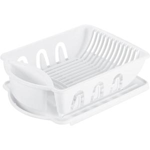 Sterilite 06218006 Sink Dish Rack Drainer, White