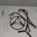 16" Tall Gazing Ball Stand for 10-12 inch Balls, Black Metal Gazing Globe Display Holder Stands for Outdoor Garden Clearance, 9" L x 9" W x 16" H