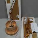 ziidoo Modern Ceiling Light, 42+1 Lights Metal Firework Designed Chic Led Lighting Fixture for Farmhouse Kitchen Dining Room Bedroom Hallway Living Room (Gold and Dark Gold)