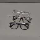 Gaoye Stylish Blue Light Glasses for Woman - Computer Glasses 99% Blue Light Blocking - Lightweight TR90 Frames - 3 pack (A1 Matte Black+leopard+transparent)