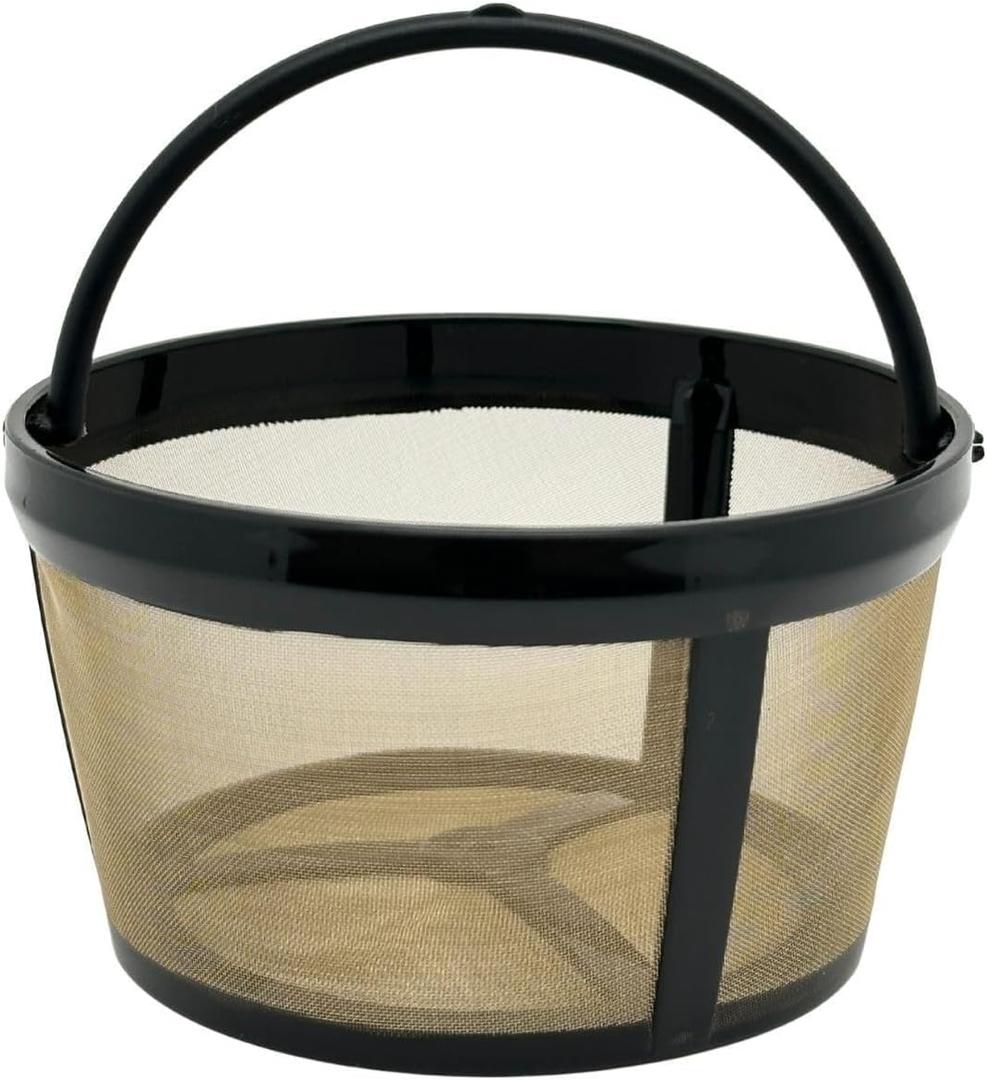 4-6 Cup Reusable Coffee Filter - BPA Free, Fits Mr. Coffee, Black+Decker, Walmart Mainstays & Most 4-6 Cup Basket-Style Coffee Makers (1-Pack)