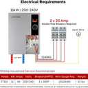 Tankless Water Heater Electric, ThermoMate 11kW 208~240 Volt On Demand Instant Hot Water Heater Up to 2.6GPM for 2 Point of Use, ETL Certified Self Modulating Energy Saving