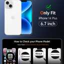 FNTCASE for iPhone 14 Plus Case: Clear Magnetic Phone Cases Compatible with Magsafe Slim Anti Yellowing Military Grade Drop Protection Rugged Protective Transparent Cell Phone Cover (B-Blue)