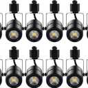 10W H Track Lighting Heads,3000K Warm White Dimmable Bright LED Track Lighting Fixtures for Accent Retail Kitchen Artwork,120V Linear Track Light H Type-CRI90+ 24 - 12 Pack (Black)