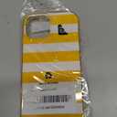 Compatible with iPhone 15 Case, Cute Fashion Aesthetic Striped Pattern Cover for Women, Shockproof Soft TPU and Hard PC Protective Phone Case for iPhone 15 6.1"- Yellow Stripe